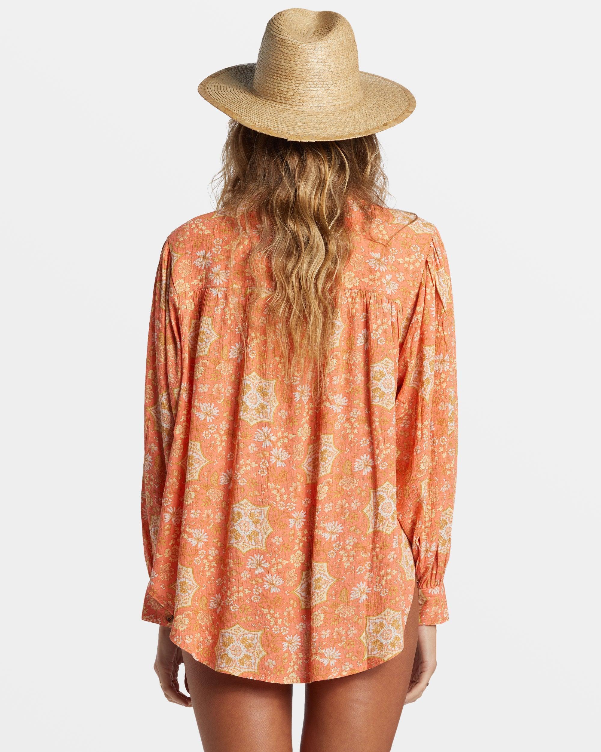 Dream Space Long Sleeve Shirt - Sweet Papaya Female Product Image