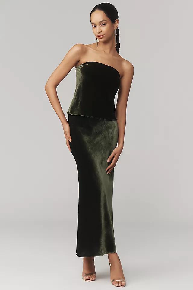 The Tilda Maxi Slip Skirt: Velvet Edition Product Image