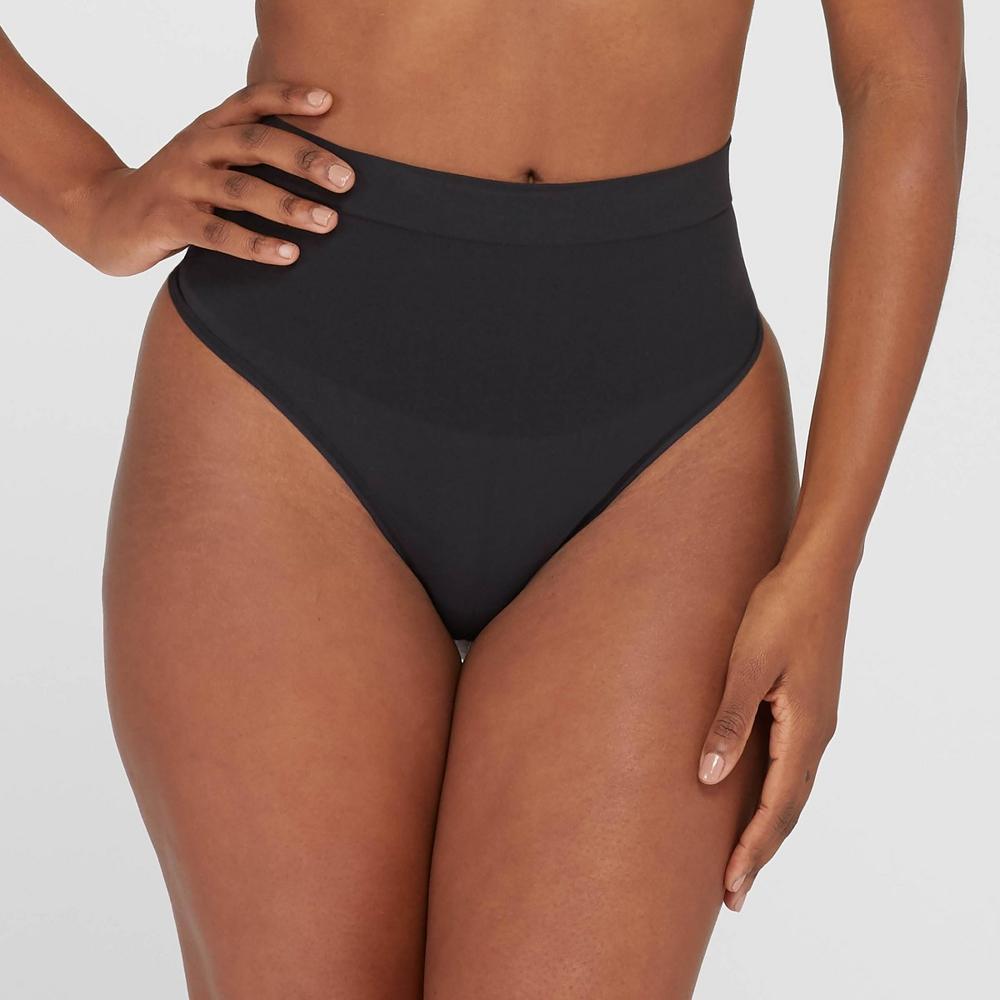 ASSETS by SPANX Womens All Around Smoothers Thong - Black L Product Image