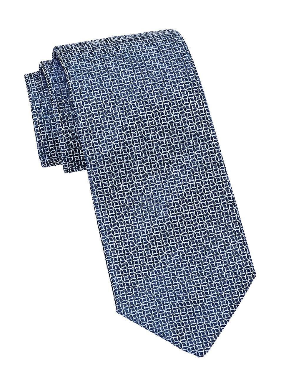 Mens Geometric Woven Silk Tie Product Image