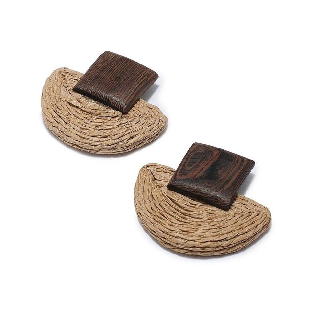 Sohi Womens Straw Drop Earrings Product Image