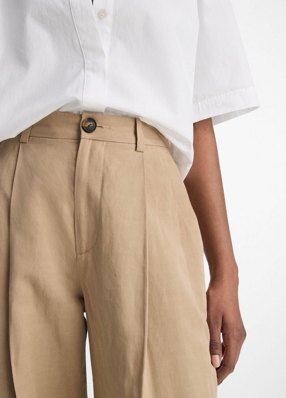 High-Waist Tailored Wide-Leg Trouser Product Image