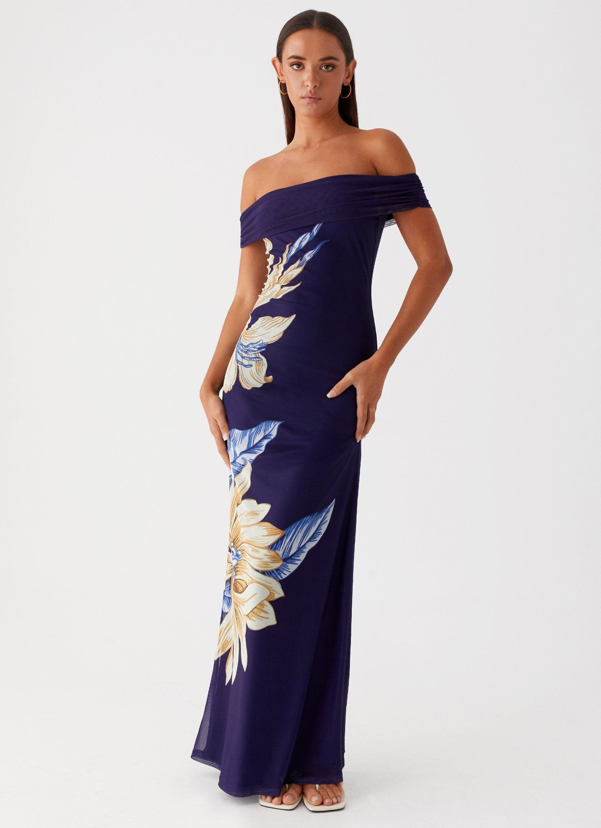 Got Your Attention Maxi Dress - Navy Product Image