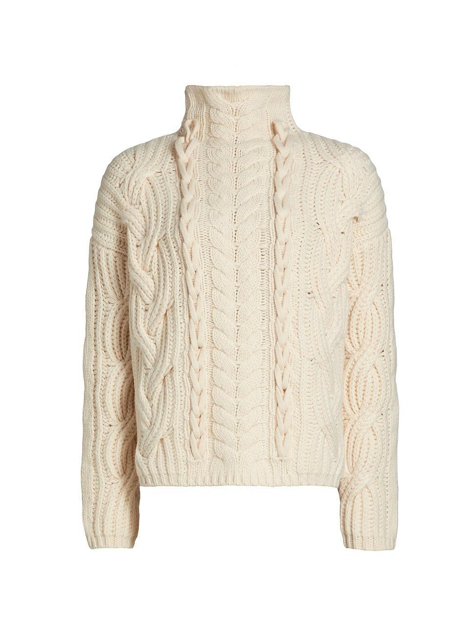 Womens Aubrey Cable-Knit Sweater product image