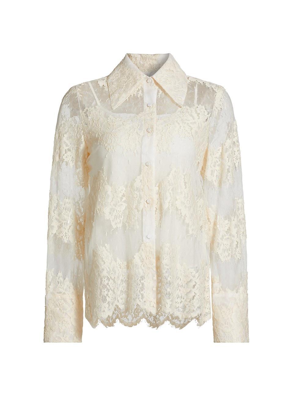 Womens Missy Floral Lace Shirt product image