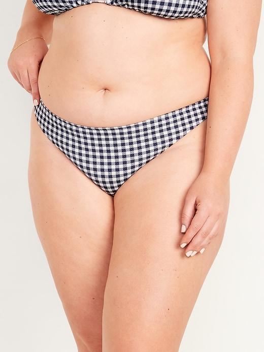 Mid-Rise Piqué Classic Bikini Swim Bottoms Product Image