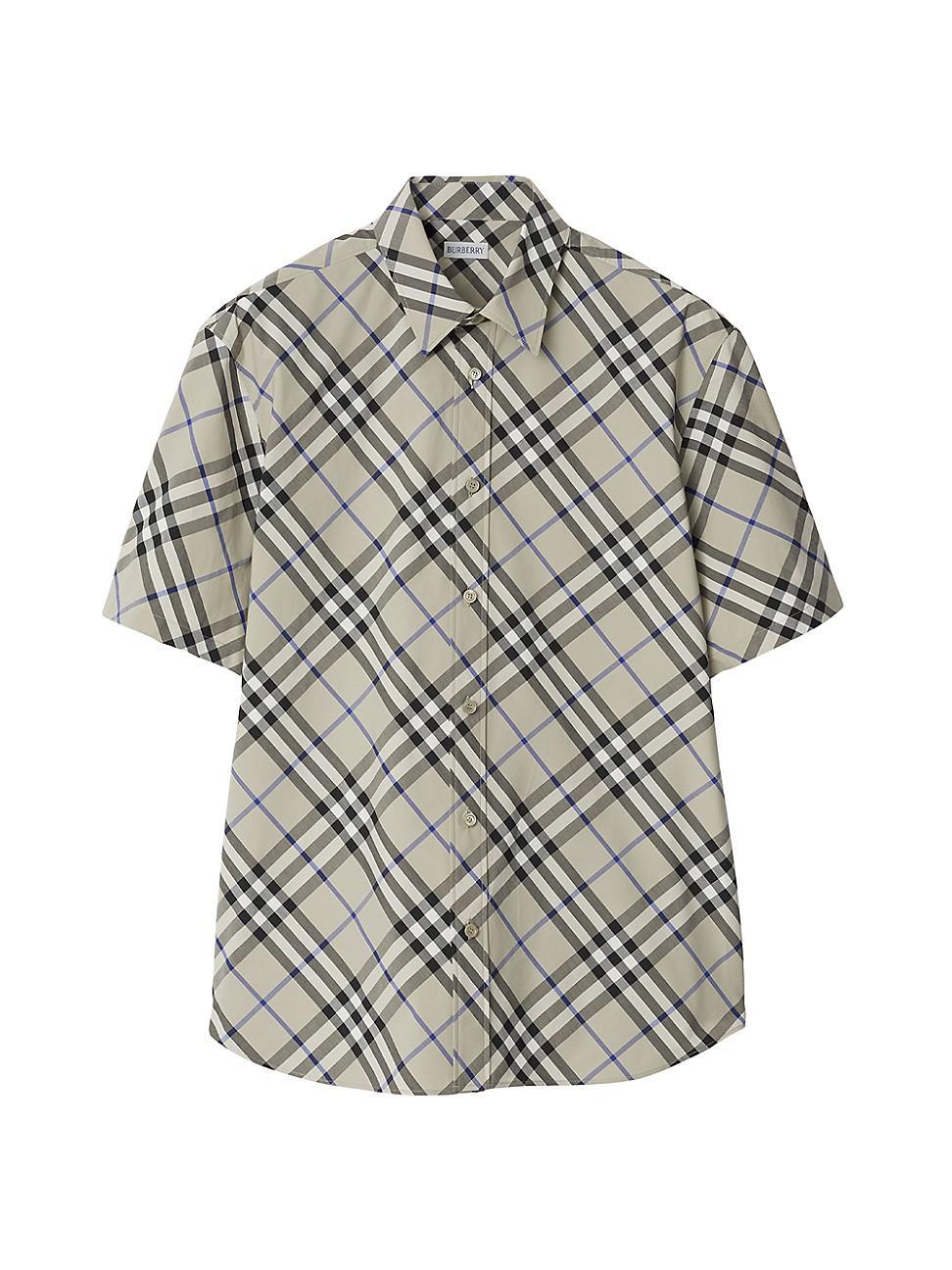 Mens Check Cotton Shirt Product Image