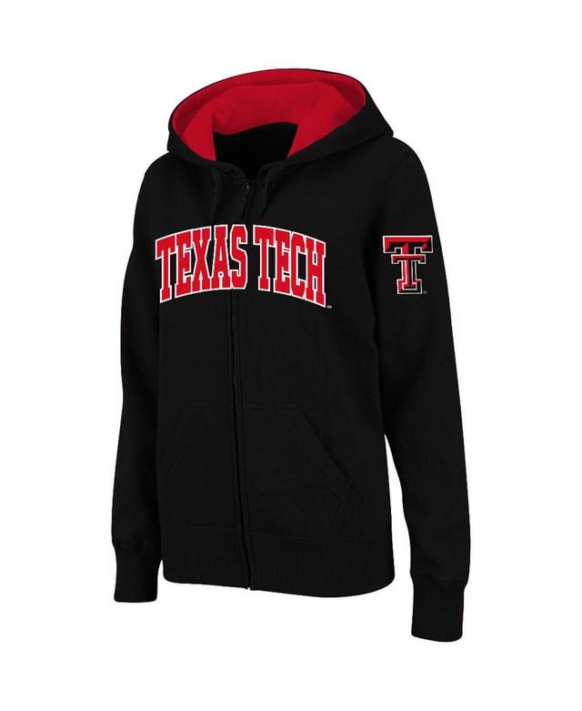 Womens Stadium Athletic Black Texas Tech Red Raiders Arched Name Full-Zip Hoodie Product Image