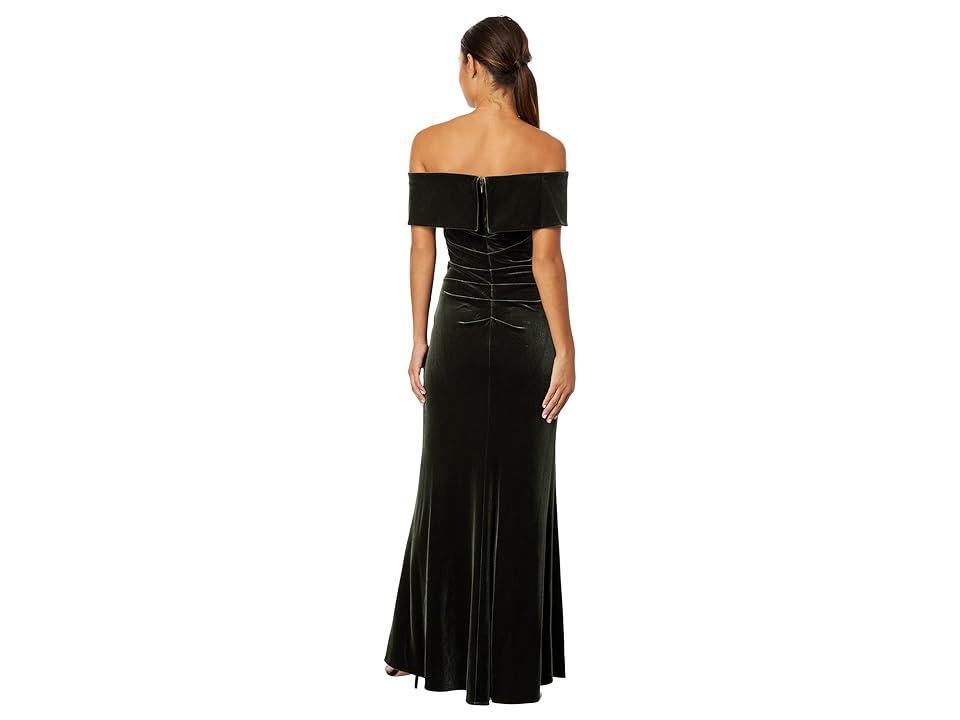 Xscape Evenings Off the Shoulder Velvet Gown Product Image