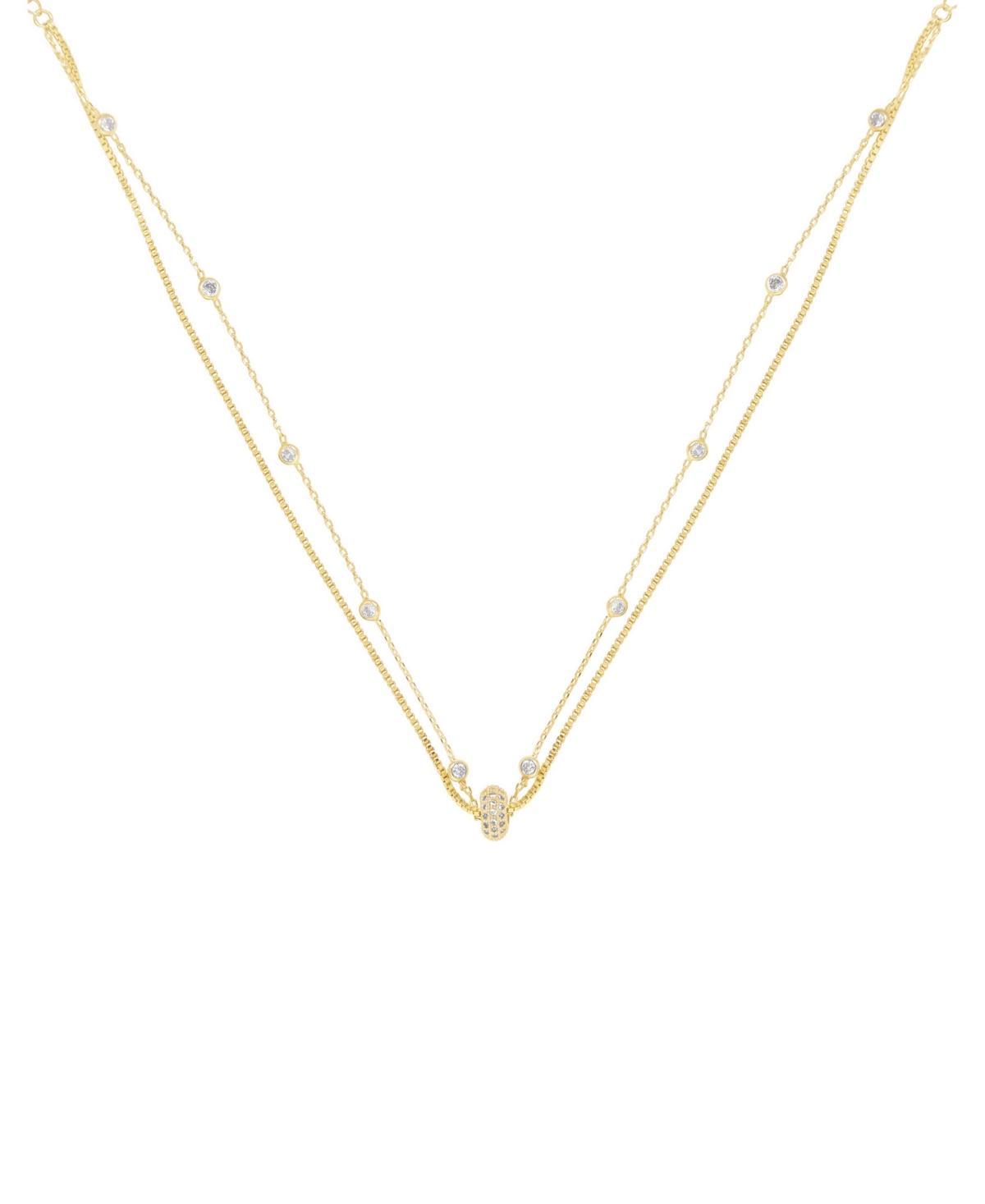 Womens 18K Gold-Plated & Cubic Zirconia Dainty Chains Necklace Product Image