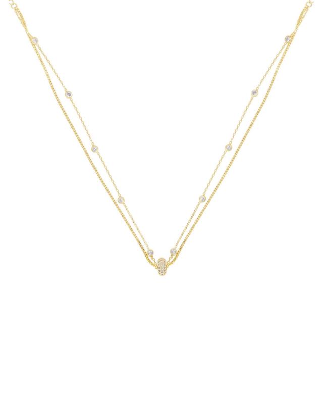 Womens 18K Gold-Plated & Cubic Zirconia Dainty Chains Necklace Product Image