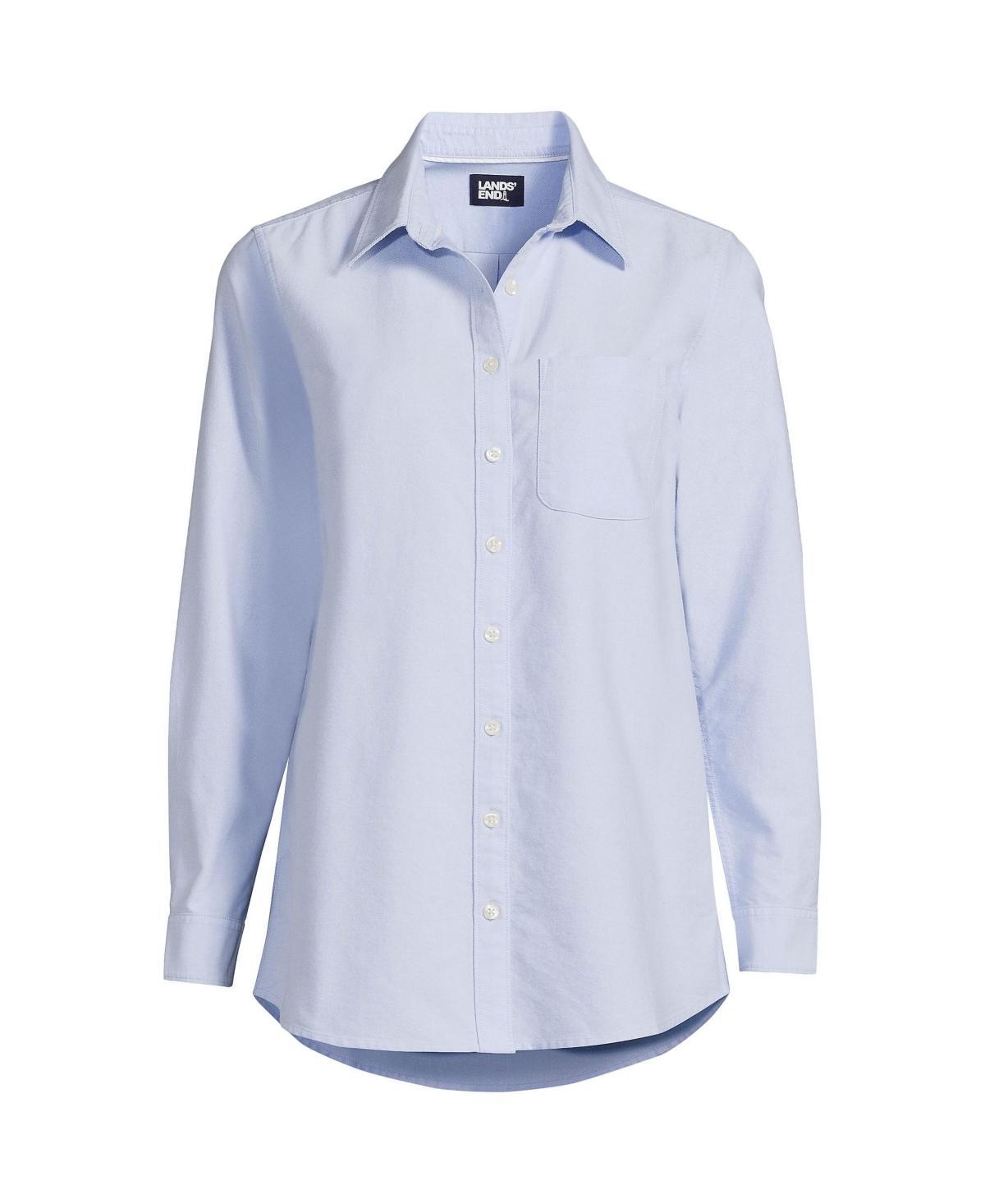 Petite Lands End Long Sleeve Button-Down Oxford Shirt, Womens product image