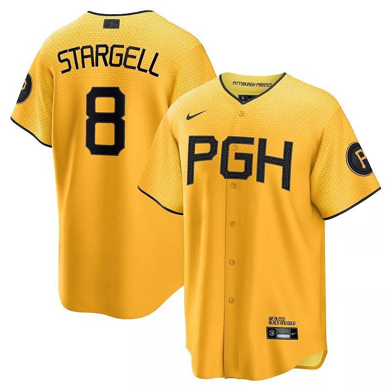 Mens Nike Willie Stargell Gold Pittsburgh Pirates 2023 City Connect Replica Player Jersey - Gold Product Image