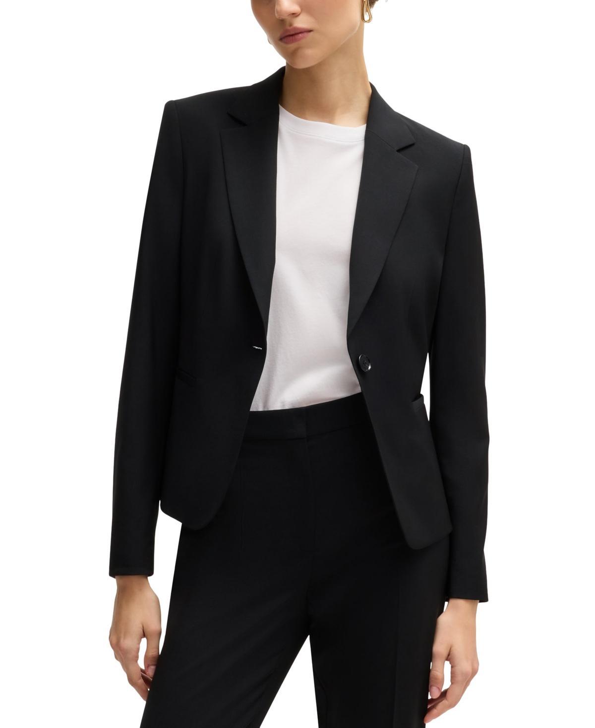 Womens Slim-Fit Jacket In Virgin Wool Product Image