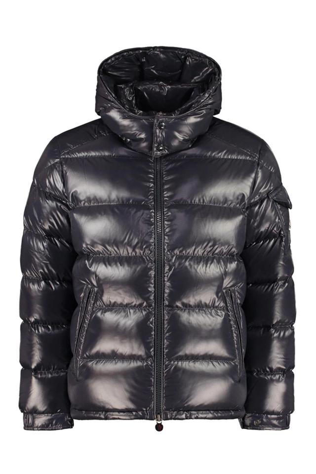 Maya Hooded Padded Jacket In Blue Product Image