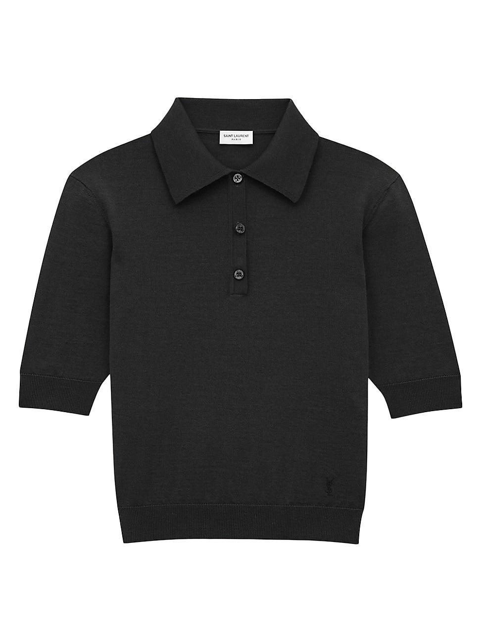 Womens Cassandre Polo Shirt in Cashmere, Wool, and Silk Product Image