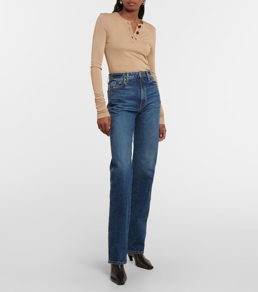 Abigail High-waisted Straight-leg Jeans In Light Wash Product Image