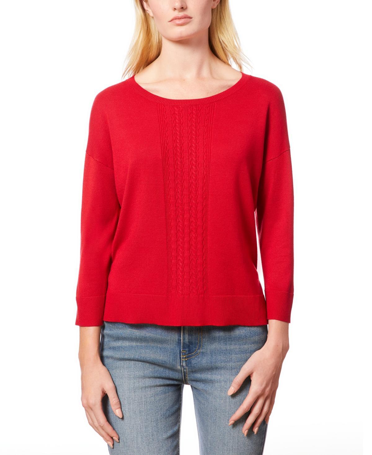 Melissa Paige Womens Cable-Knit Drop-Shoulder Sweater product image