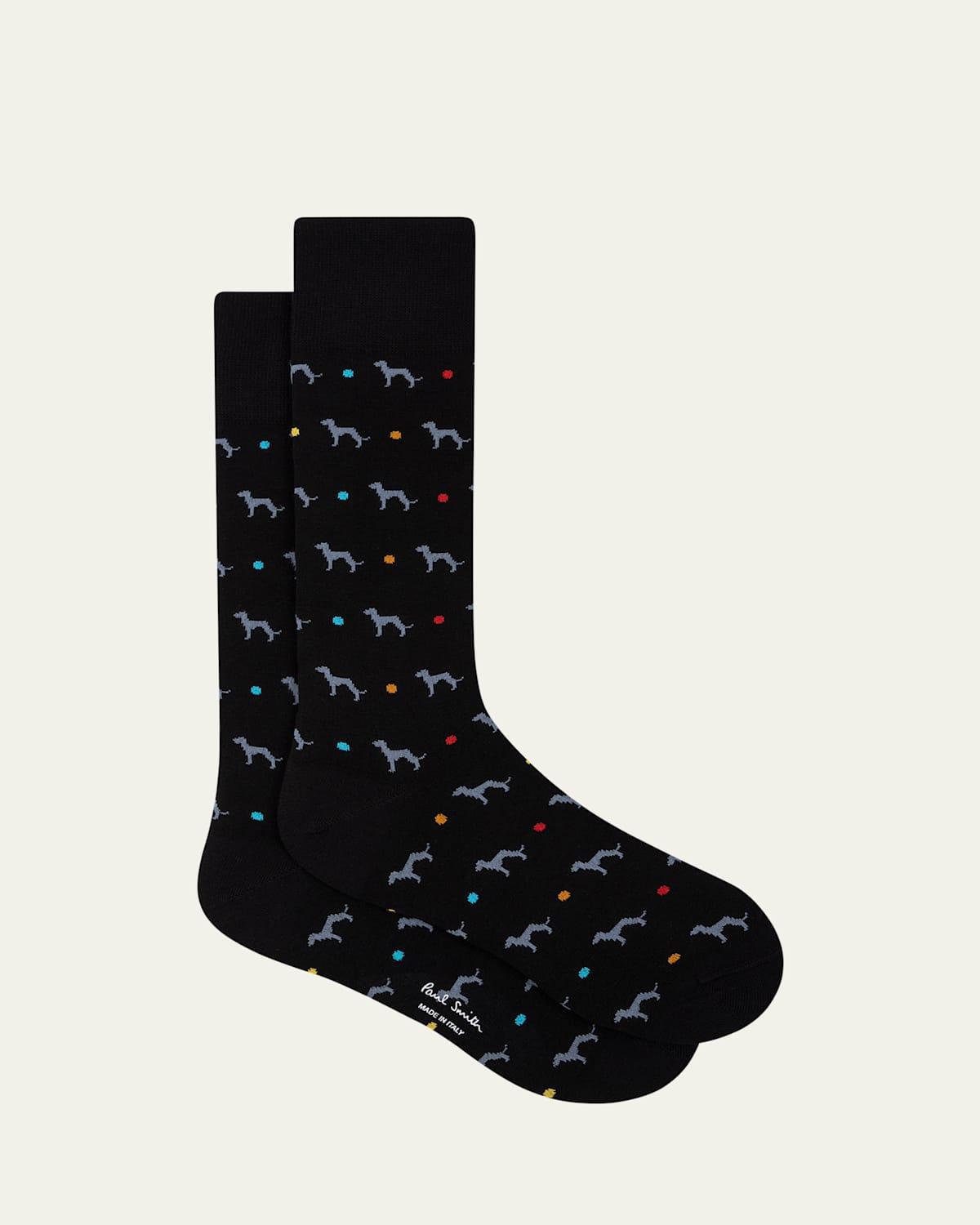 Men's Hank Whippet-Print Crew Socks Product Image