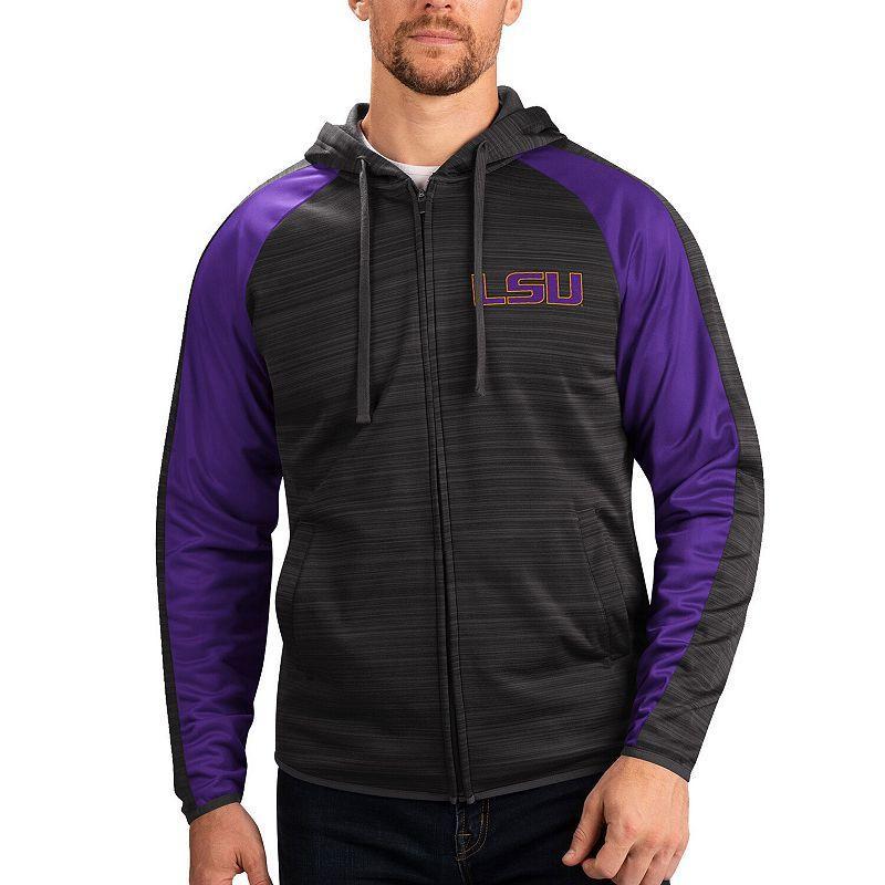 Mens G-III Sports by Carl Banks LSU Tigers Neutral Zone Raglan Full-Zip Track Jacket Hoodie Product Image