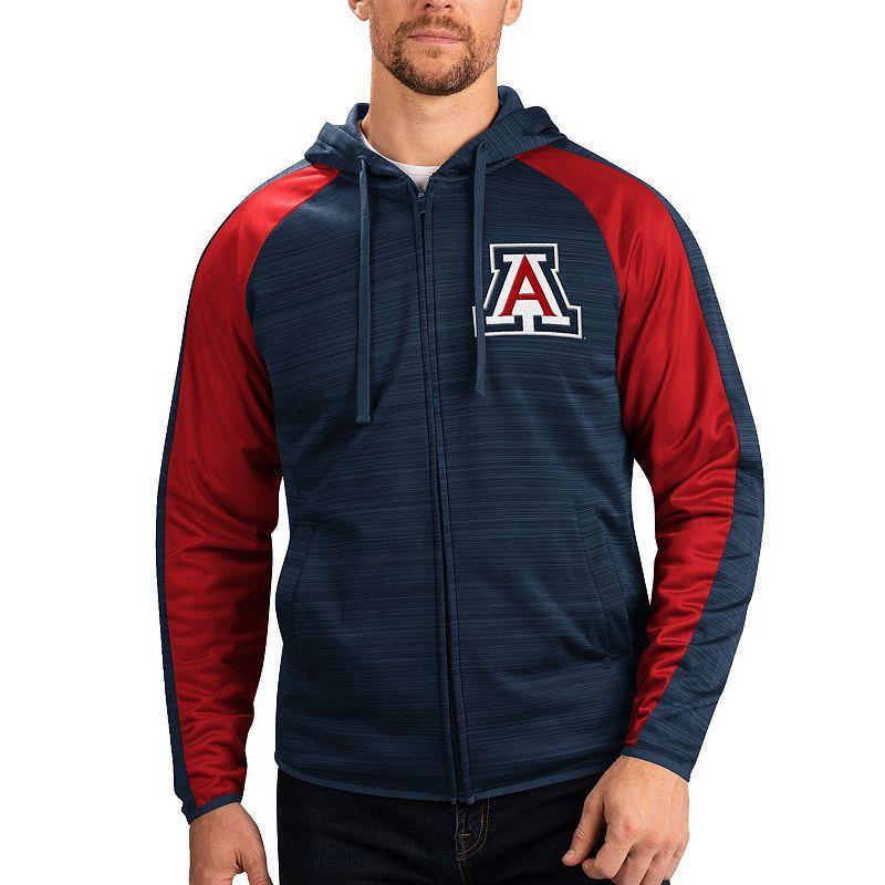 Mens G-III Sports by Carl Banks Arizona Wildcats Neutral Zone Raglan Full-Zip Track Jacket Hoodie Blue Product Image