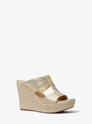 Bradley Metallic Canvas Wedge Sandal Product Image