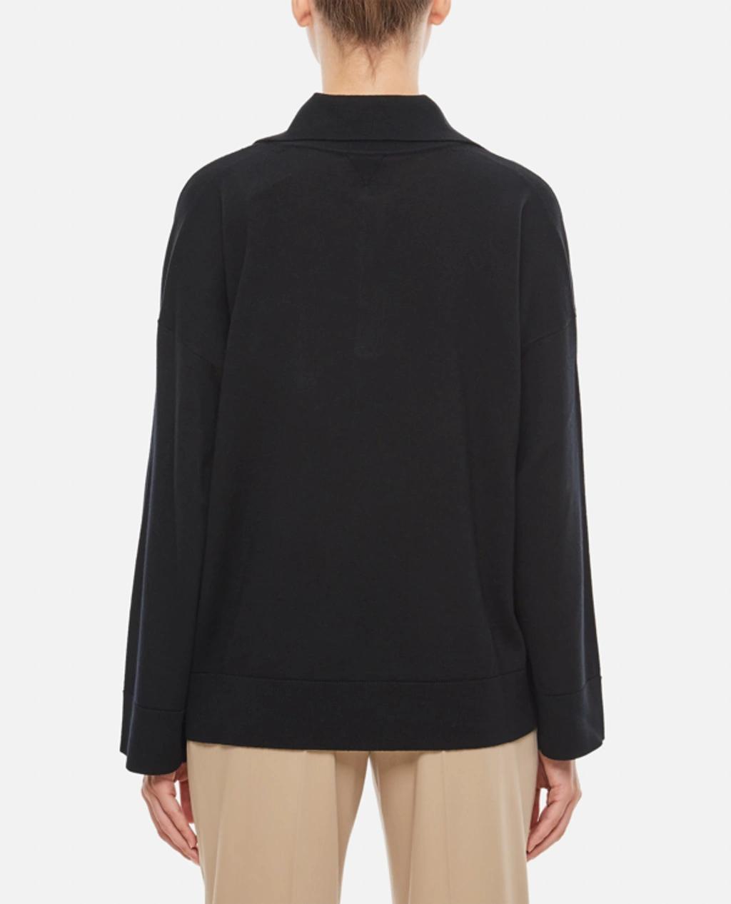 Classic Wool Sweater In Black Product Image