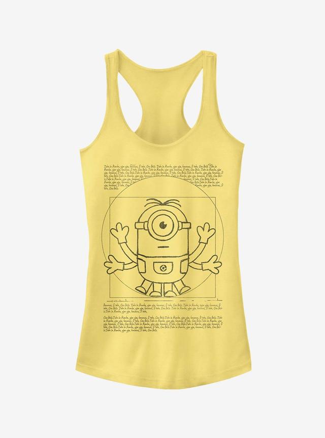 Minion da Vinci Man Girls Tank Top Product Image