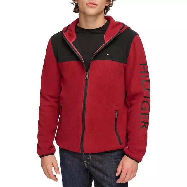 Mens Tommy Hilfiger Fleece Colorblock Hooded Jacket Product Image