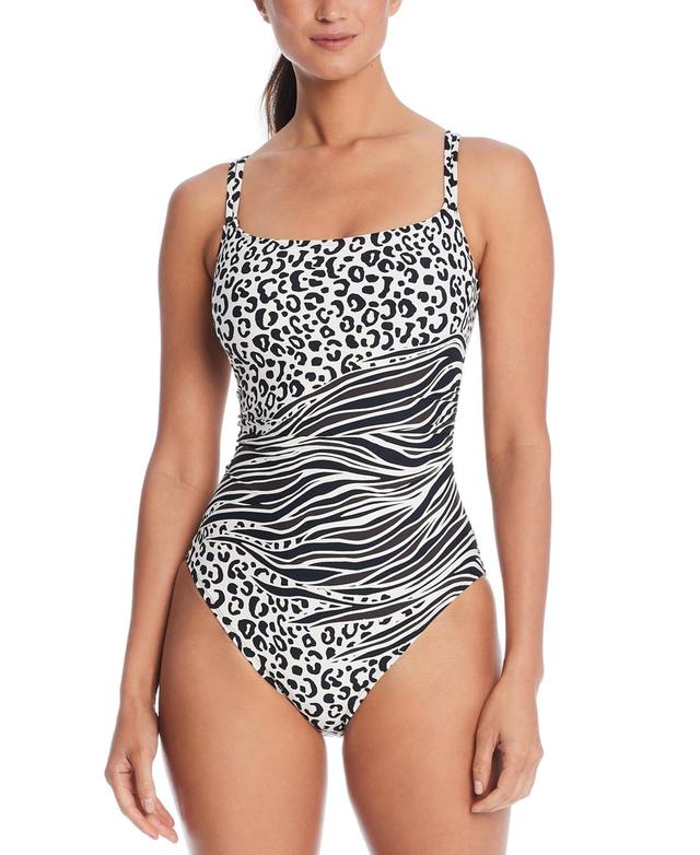 Women's Animal Instinct Printed Underwire One Piece Swimsuit Product Image