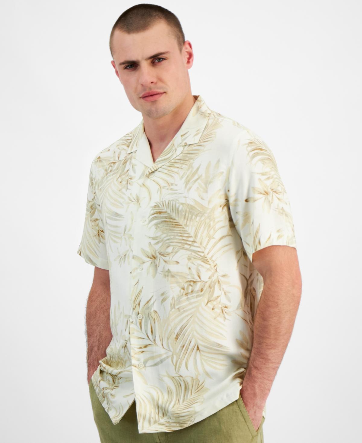 Men's Gado Leaf Regular-Fit Printed Button-Down Camp Shirt, Created for Macy's  Product Image