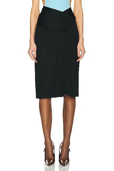 Jersey Ruched Midi Skirt Product Image