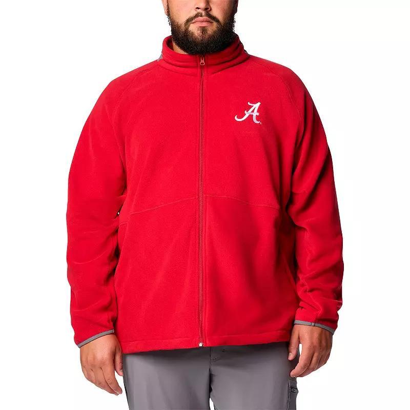 Mens Columbia Crimson Alabama Crimson Tide Big & Tall Flanker IV Fleece Raglan Full-Zip Jacket Product Image