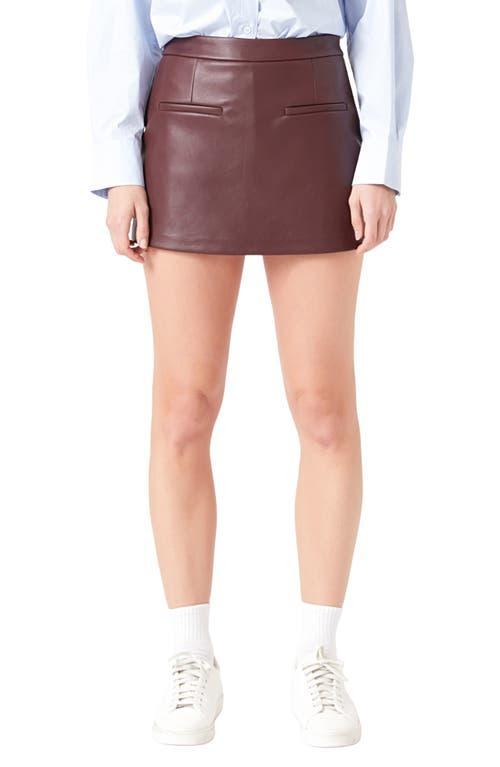 English Factory Faux Leather Skort Product Image