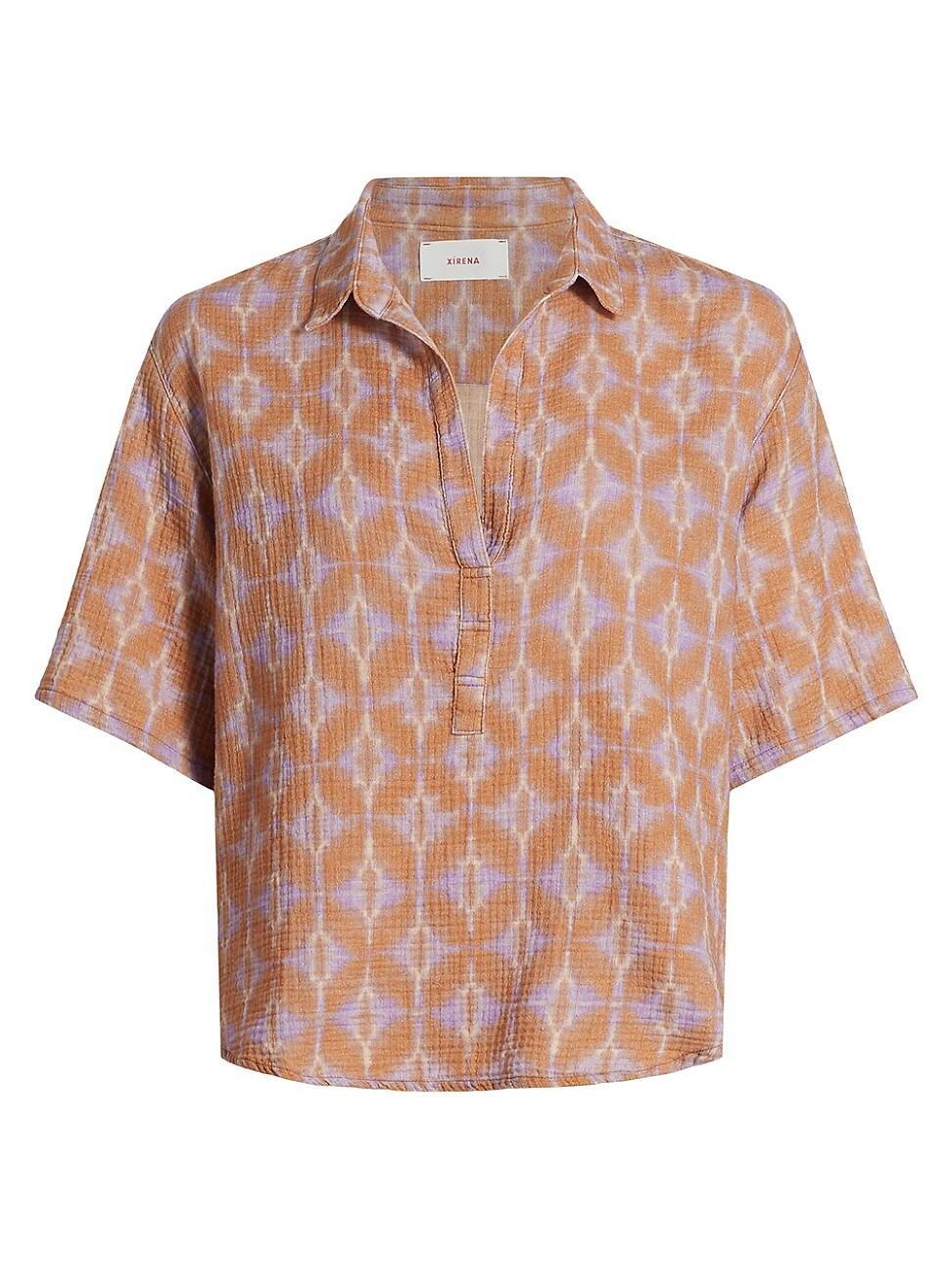 Womens Decker Geometric Cotton Shirt Product Image