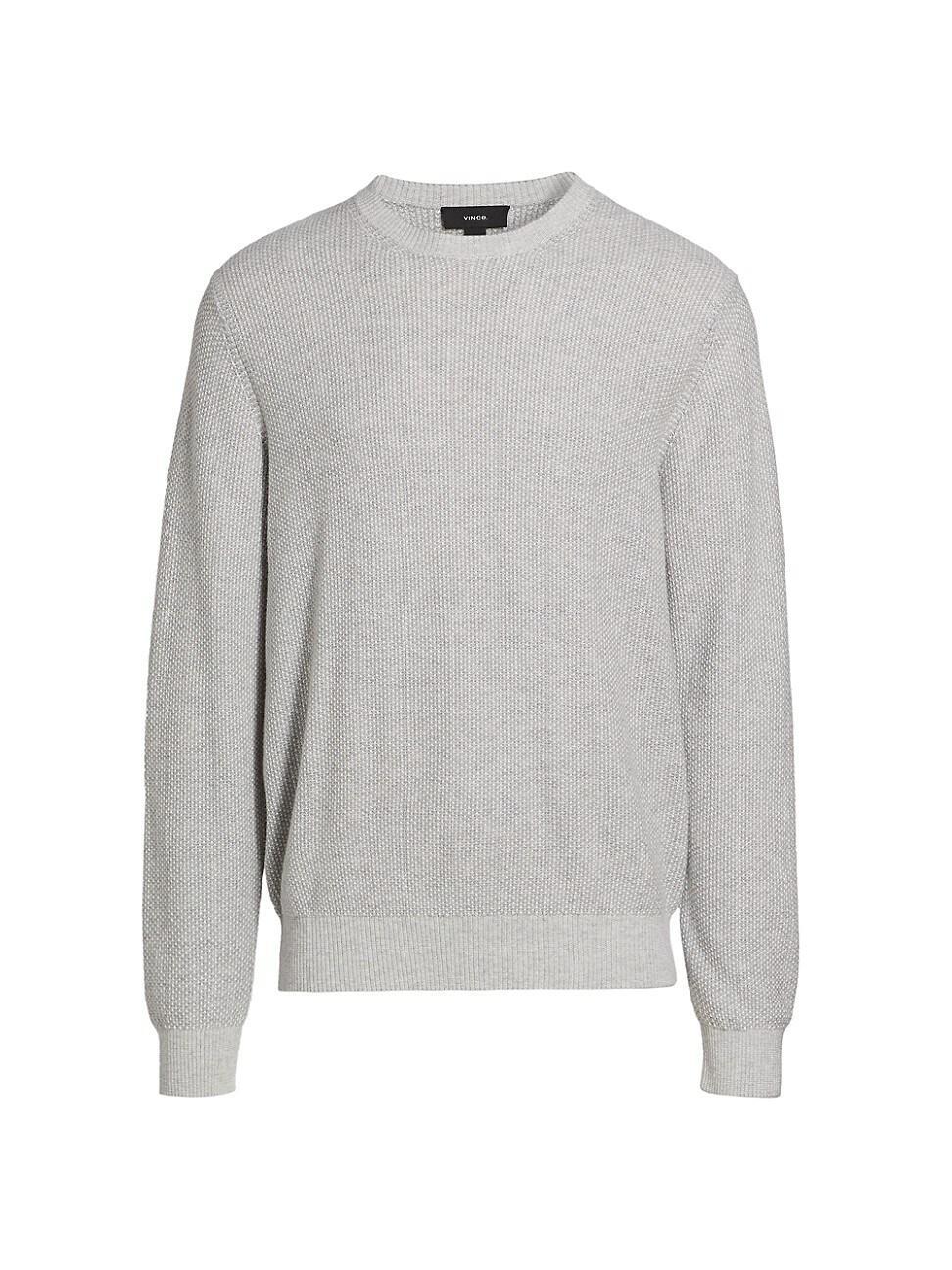 Mens Geo Jacquard Long-Sleeve Crewneck Sweater Product Image