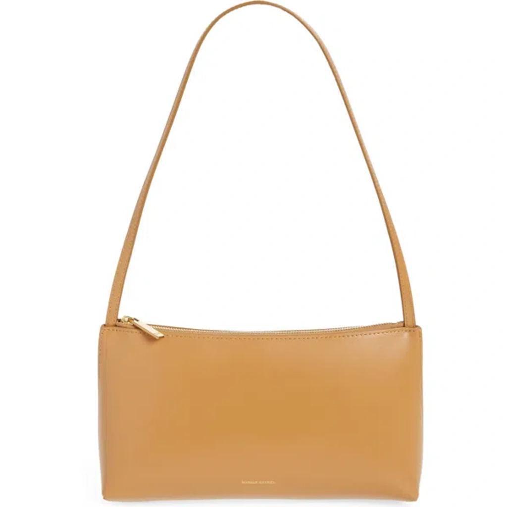 MANSUR GAVRIEL Gaia Leather Shoulder Bag In Caramel Product Image