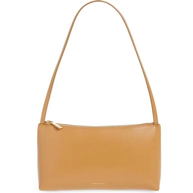 MANSUR GAVRIEL Gaia Leather Shoulder Bag In Caramel Product Image