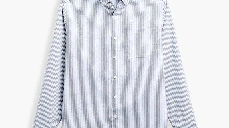 Blue Linen Stripe Men's AeroZero° Sport Shirt Product Image