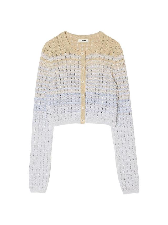 Womens Gradient Knit Cardigan Product Image