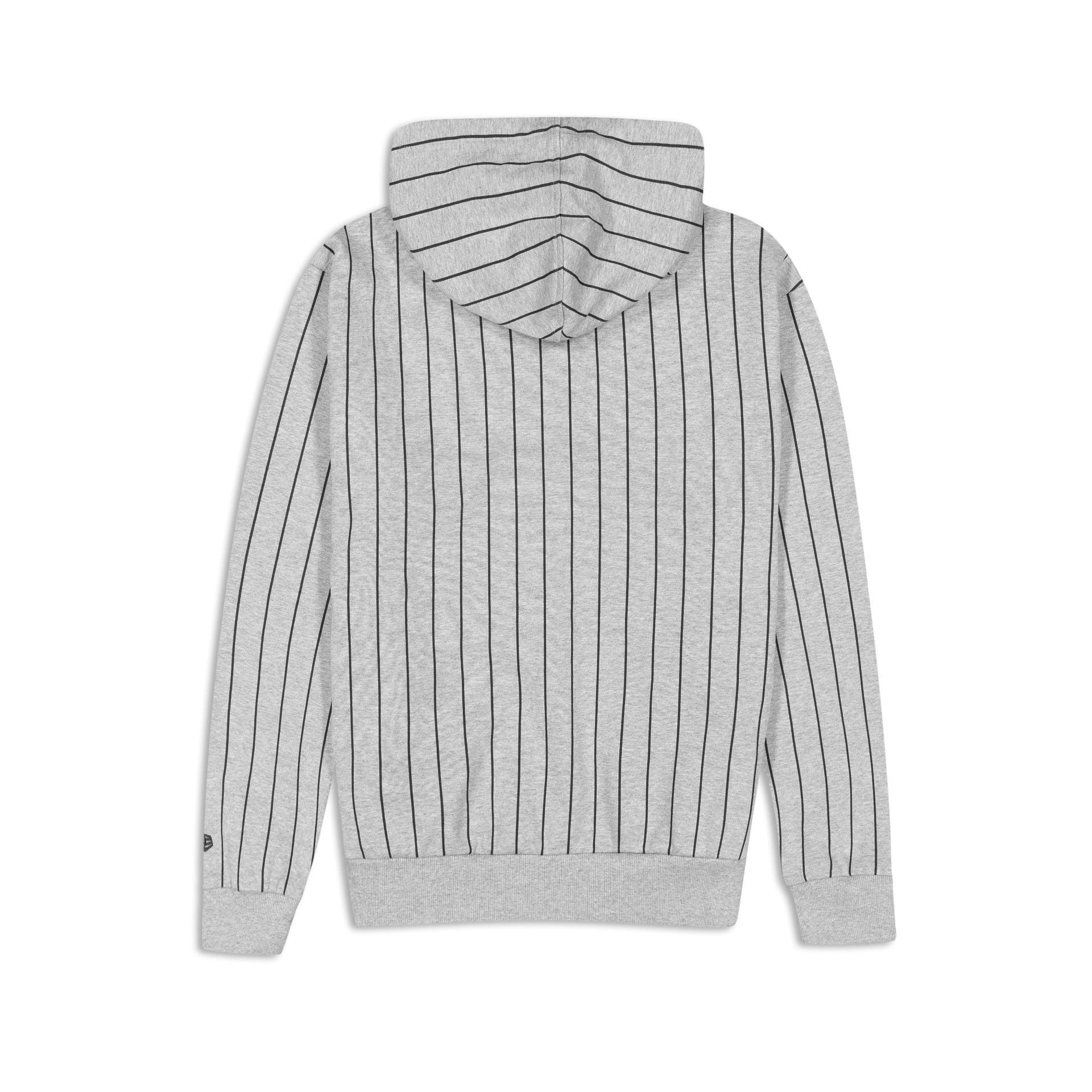 New Era Cap Essential Gray Pinstripe Hoodie Male Product Image