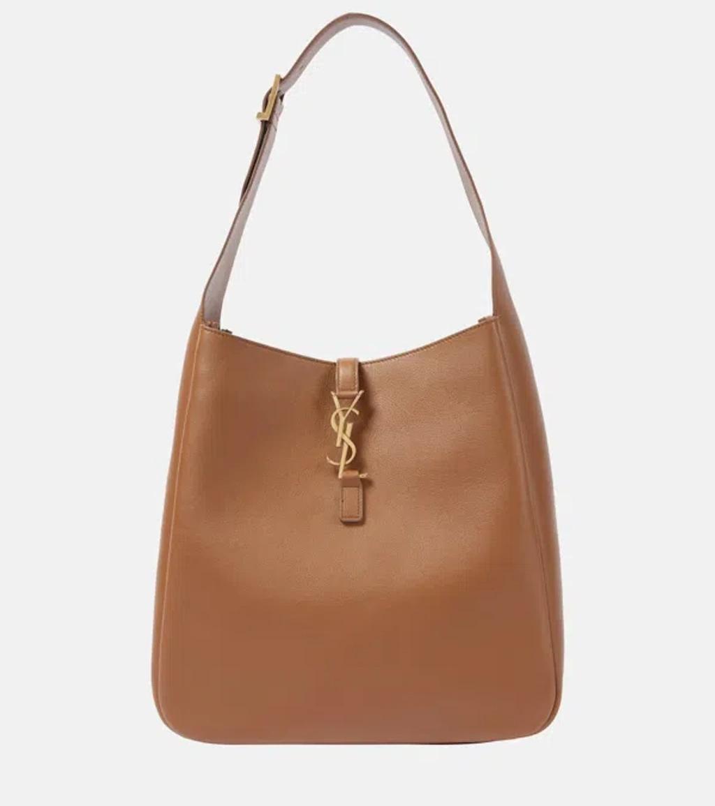 SAINT LAURENT Le 5 À 7 Supple Large Leather Shoulder Bag In Brown Product Image