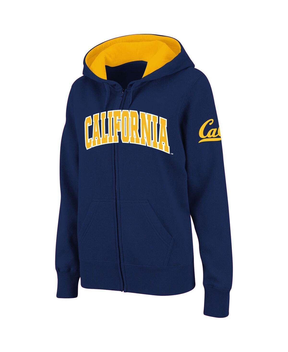 Womens Stadium Athletic Navy Cal Bears Arched Name Full-Zip Hoodie Product Image