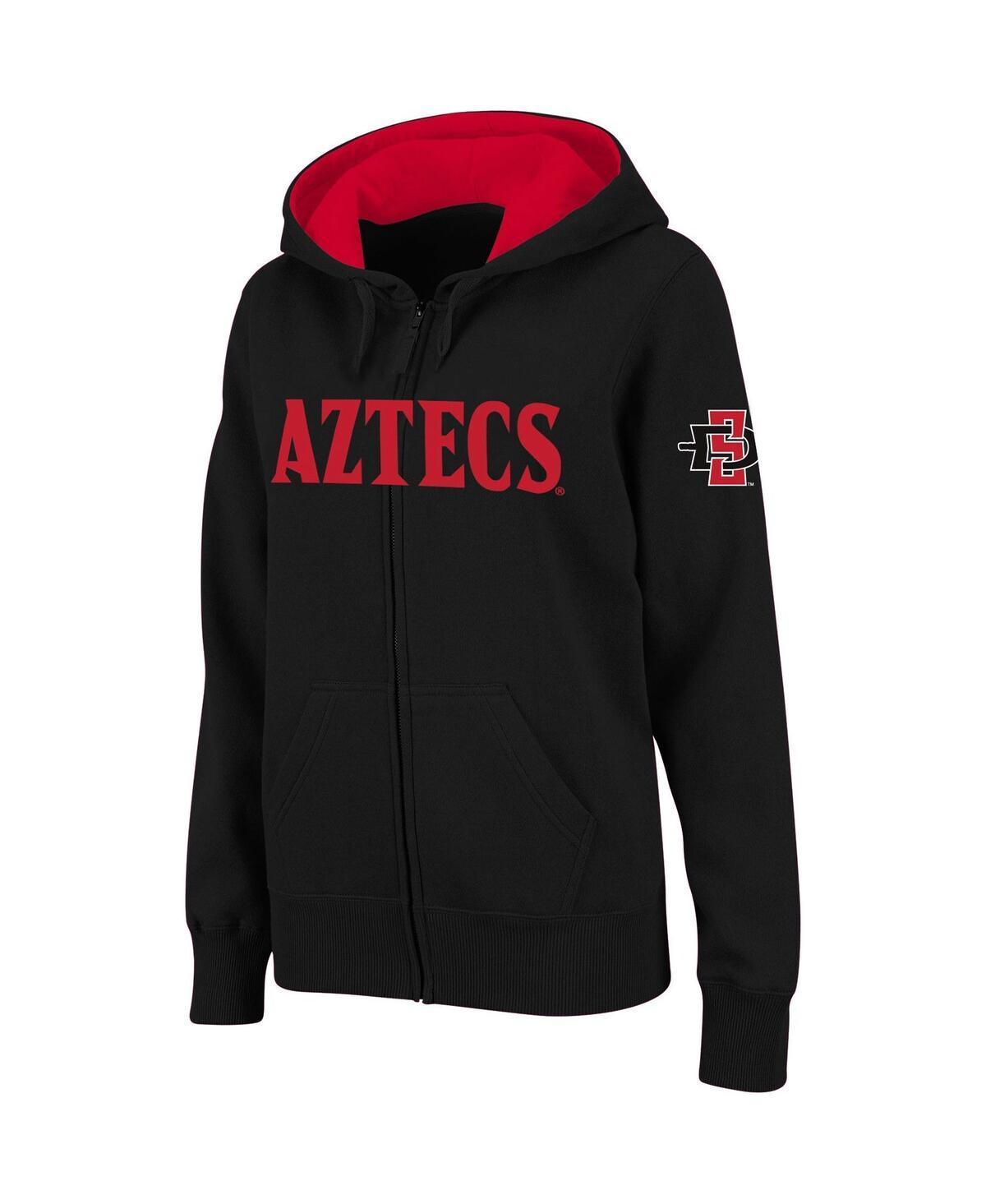 Womens Stadium Athletic Black San Diego State Aztecs Arched Name Full-Zip Hoodie Product Image