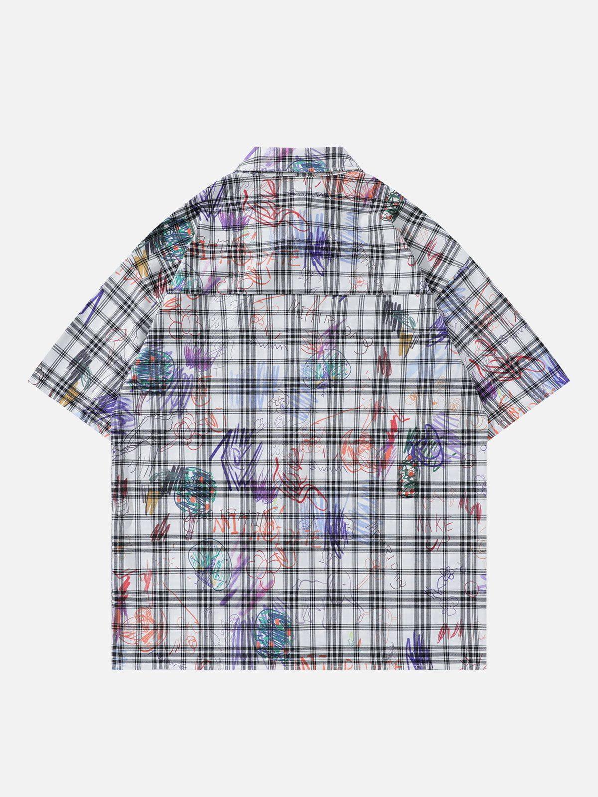 Aelfric Eden Colorful Graffiti Short Sleeve Shirt Product Image