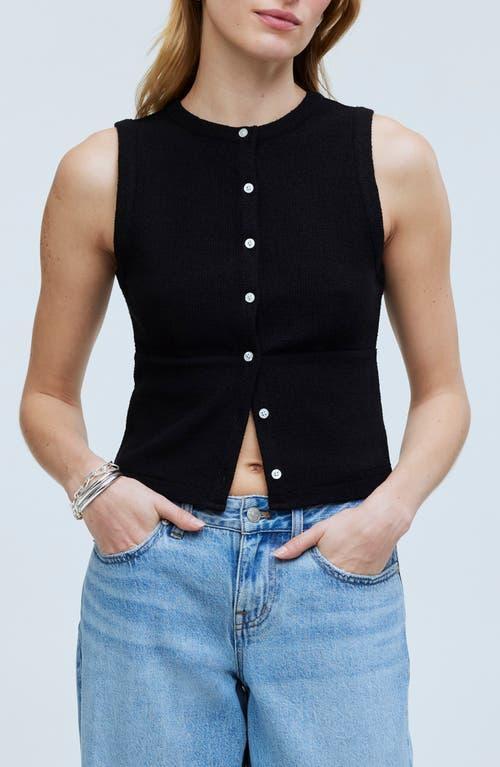 Madewell Split Crewneck Cardigan Tank Product Image