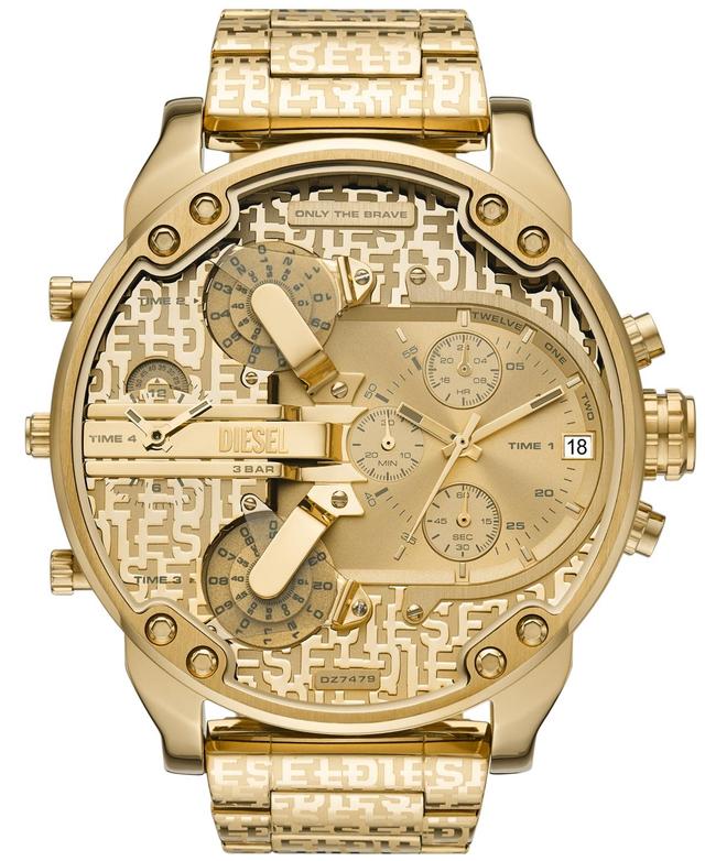 Diesel Mens Mr. Daddy 2.0 Chronograph Multifunction Gold-Tone Stainless Steel Watch Product Image