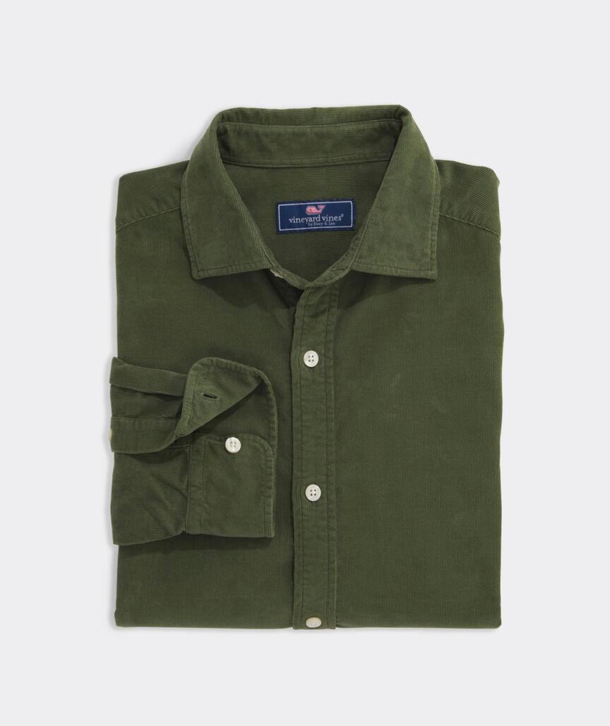 Corduroy Spread Collar Shirt Product Image