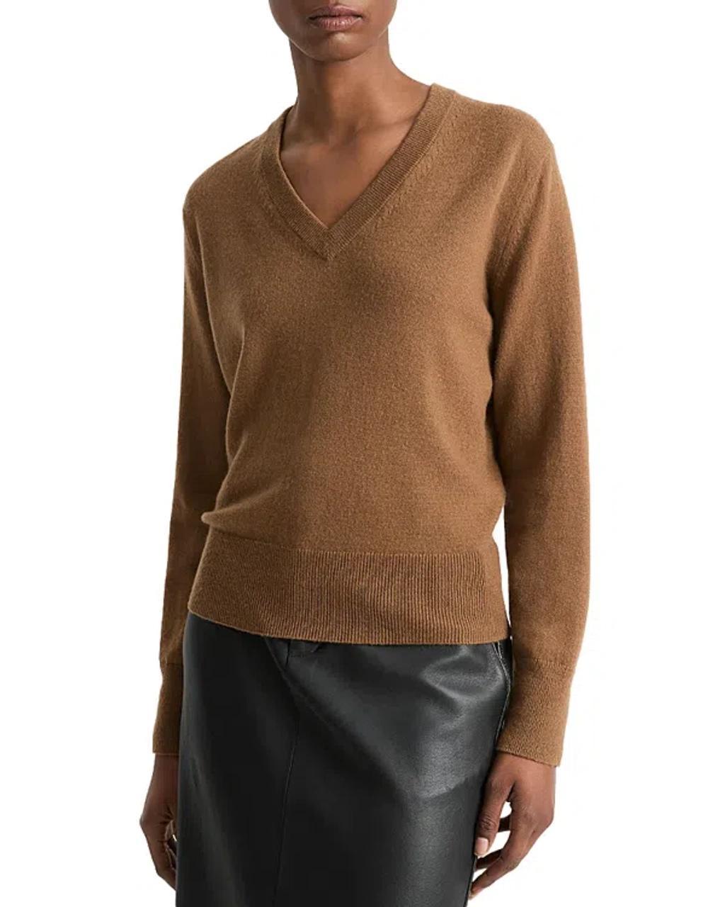 Cashmere V Neck Sweater In Almond product image