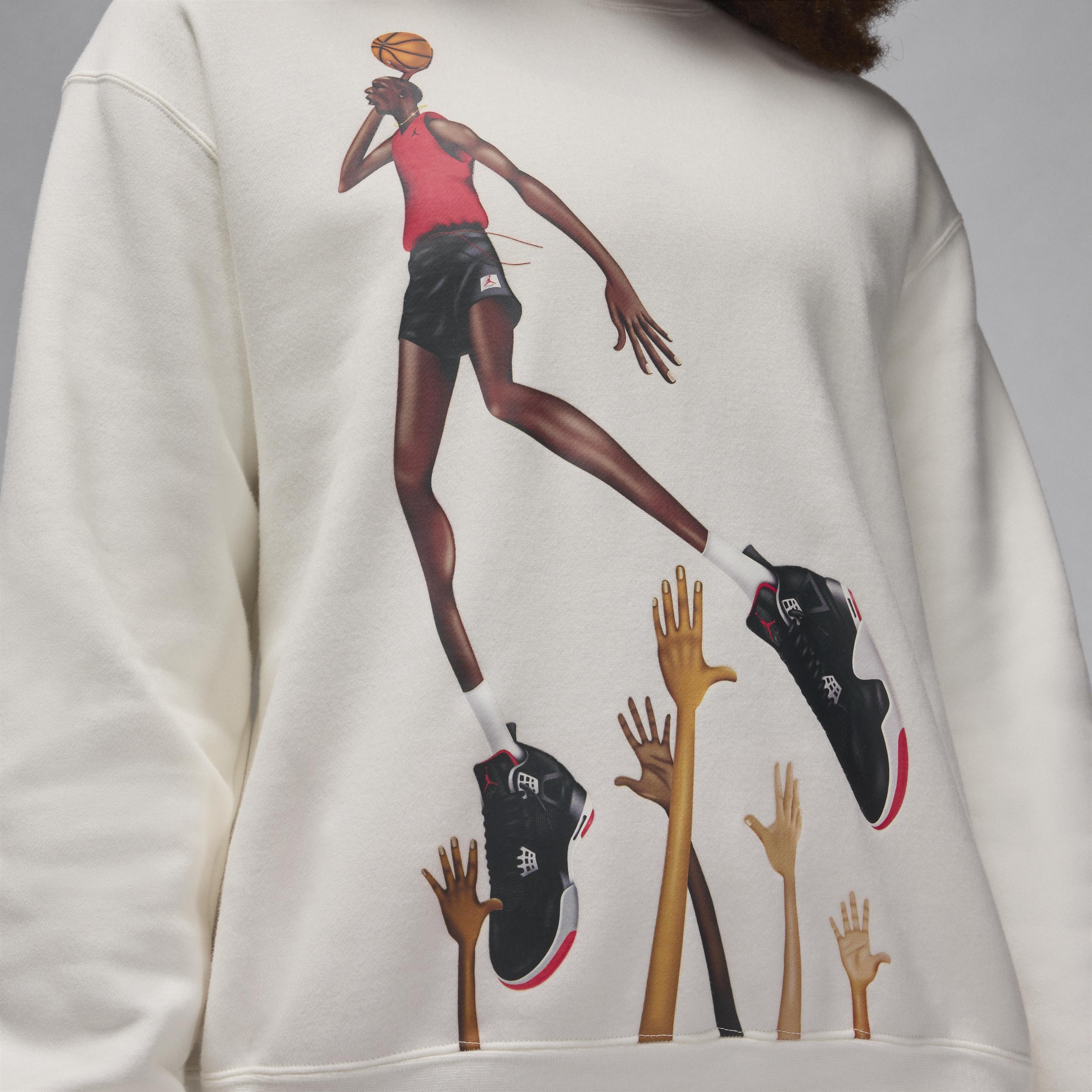 Jordan Artist Series by Darien Birks Women's Fleece Crew-Neck Sweatshirt Product Image